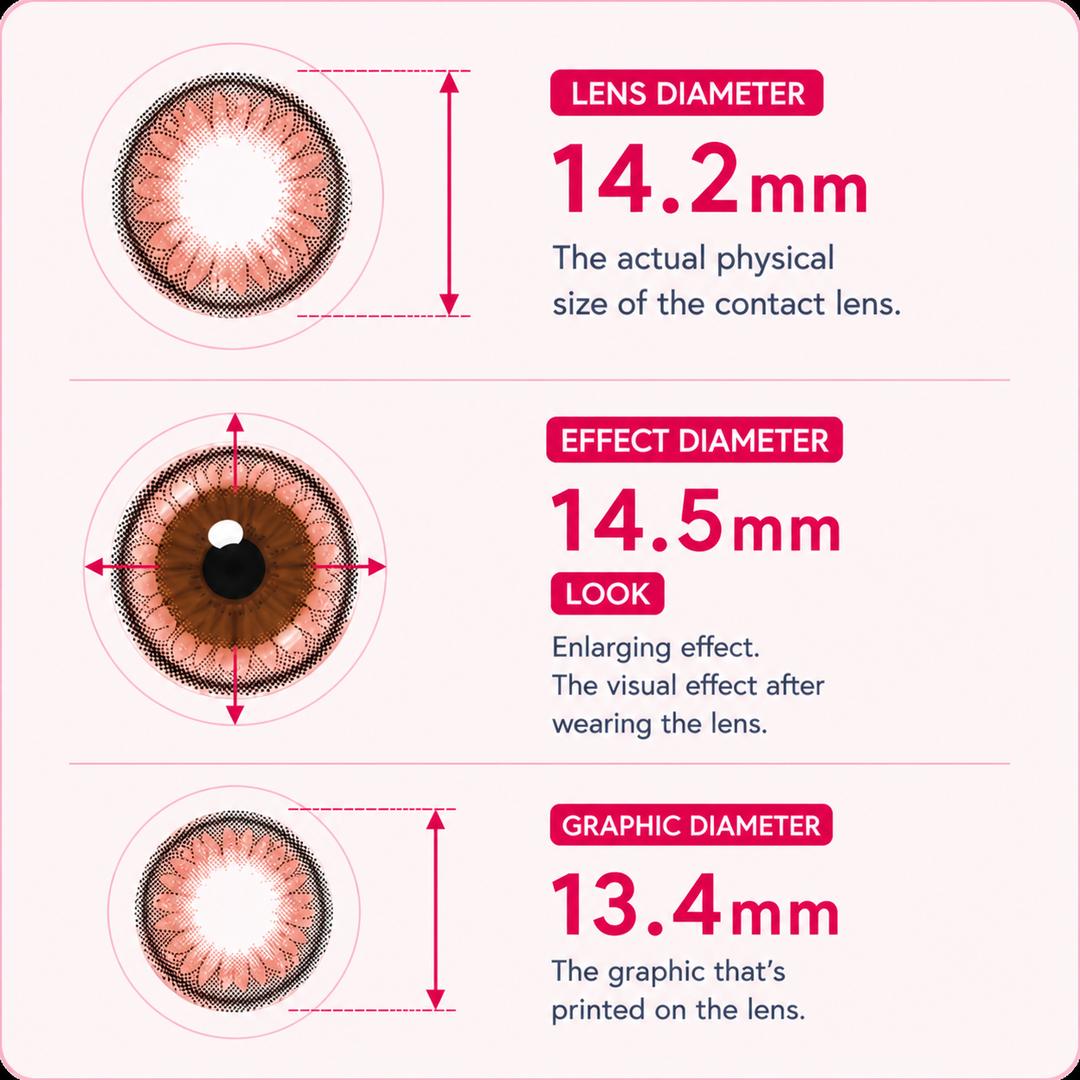 Gleam Nude-Givre Monthly Color Con 2pcs (Eff Dia:14.5mm)