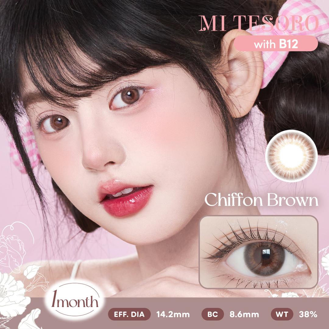 Chiffon Brown-Mi Tesoro Monthly Color Con 2pcs (Eff dia:14.2mm)