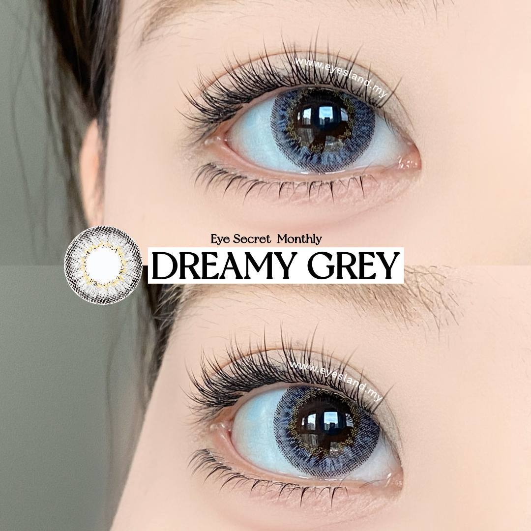 Dreamy Grey-Eye Secret 38% Monthly Color Lens 2pcs (Eff dia:14.2mm)