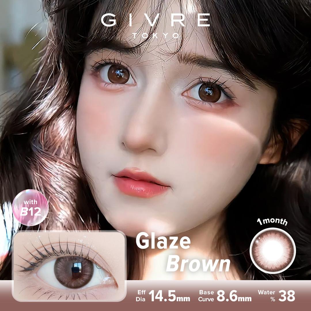Glaze Brown-Givre Monthly Color Con 2pcs (Eff Dia:14.5mm)