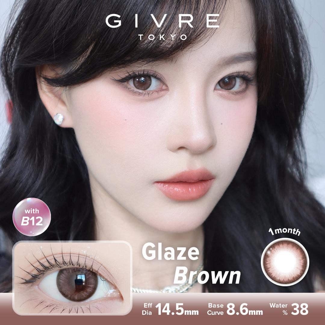 Glaze Brown-Givre Monthly Color Con 2pcs (Eff Dia:14.5mm)