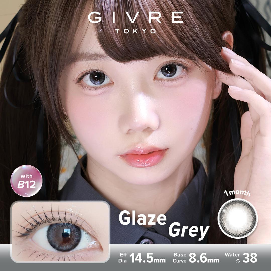 Glaze Grey-Givre Monthly Color Con 2pcs (Eff Dia:14.5mm)