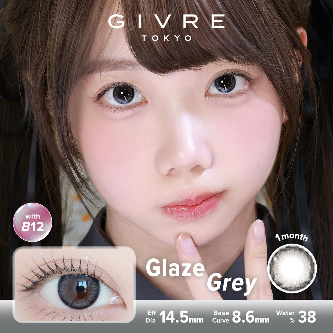 Glaze Grey-Givre Monthly Color Con 2pcs (Eff Dia:14.5mm)