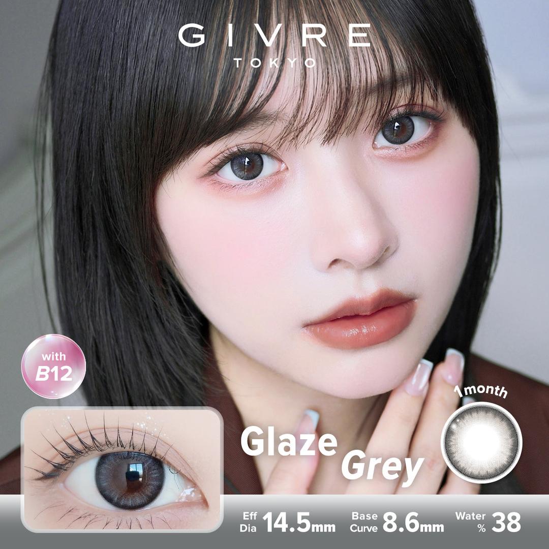 Glaze Grey-Givre Monthly Color Con 2pcs (Eff Dia:14.5mm)