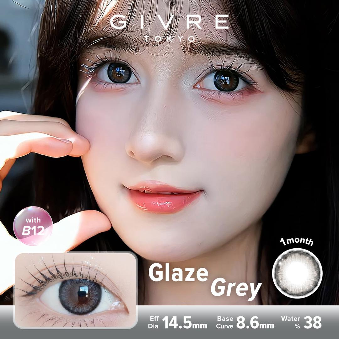 Glaze Grey-Givre Monthly Color Con 2pcs (Eff Dia:14.5mm)