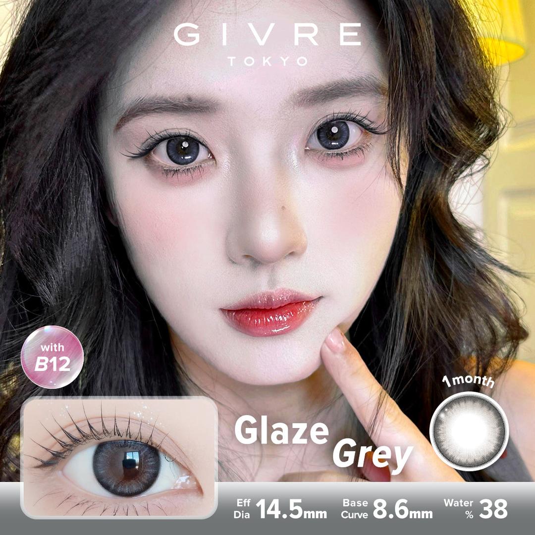 Glaze Grey-Givre Monthly Color Con 2pcs (Eff Dia:14.5mm)