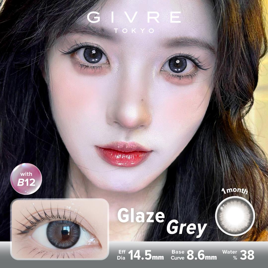Glaze Grey-Givre Monthly Color Con 2pcs (Eff Dia:14.5mm)