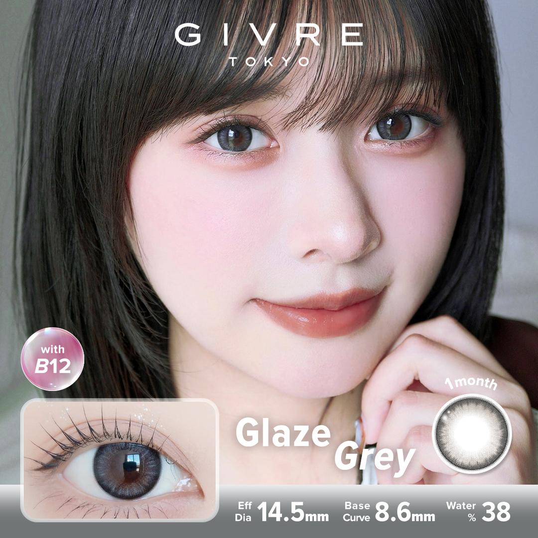 Glaze Grey-Givre Monthly Color Con 2pcs (Eff Dia:14.5mm)