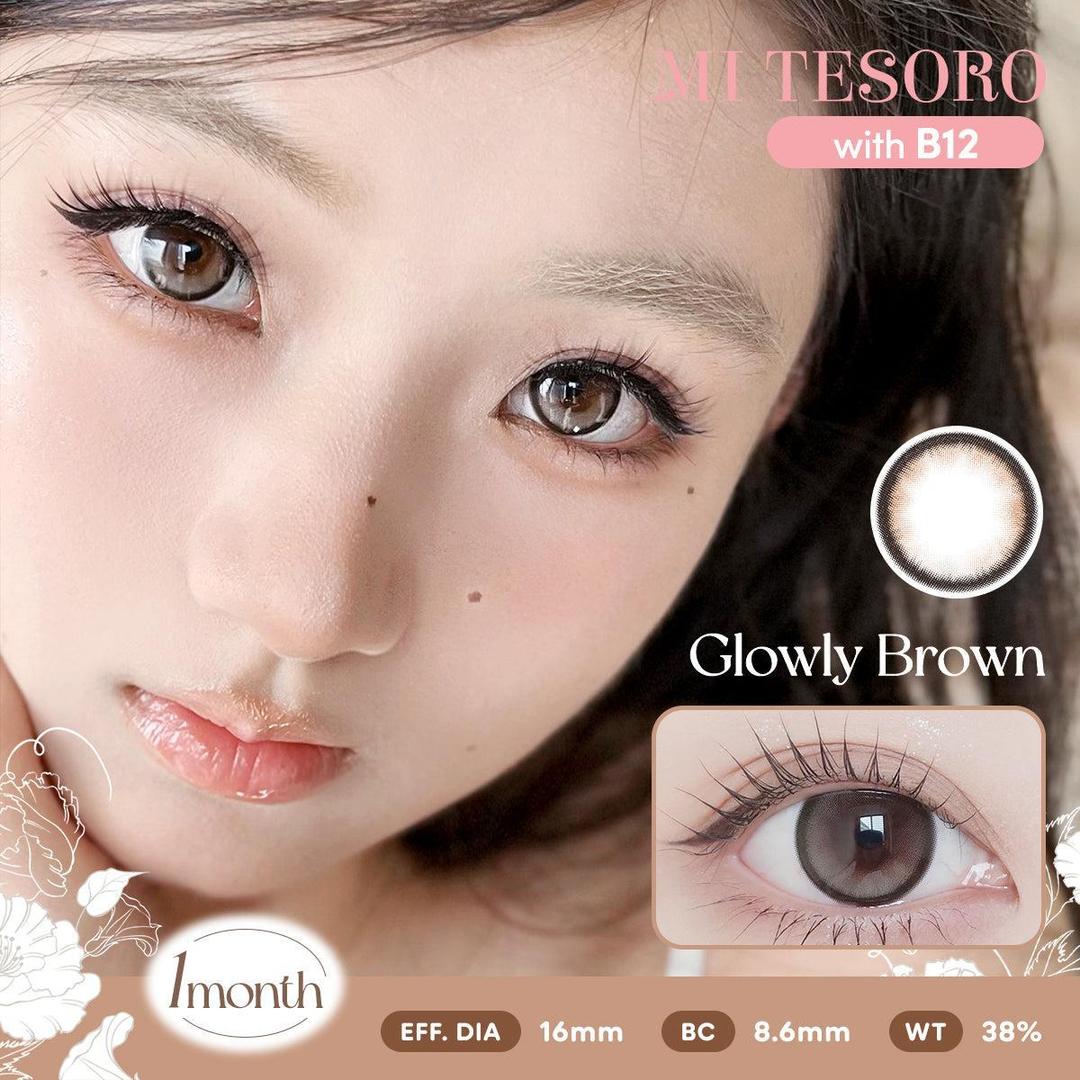 Glowly Brown-Mi Tesoro Monthly Color Con 2pcs (Eff dia:16mm)