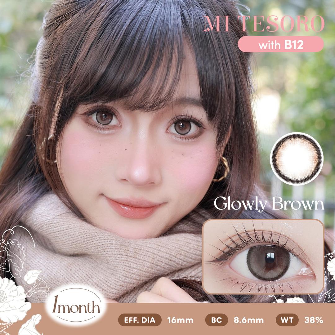 Glowly Brown-Mi Tesoro Monthly Color Con 2pcs (Eff dia:16mm)