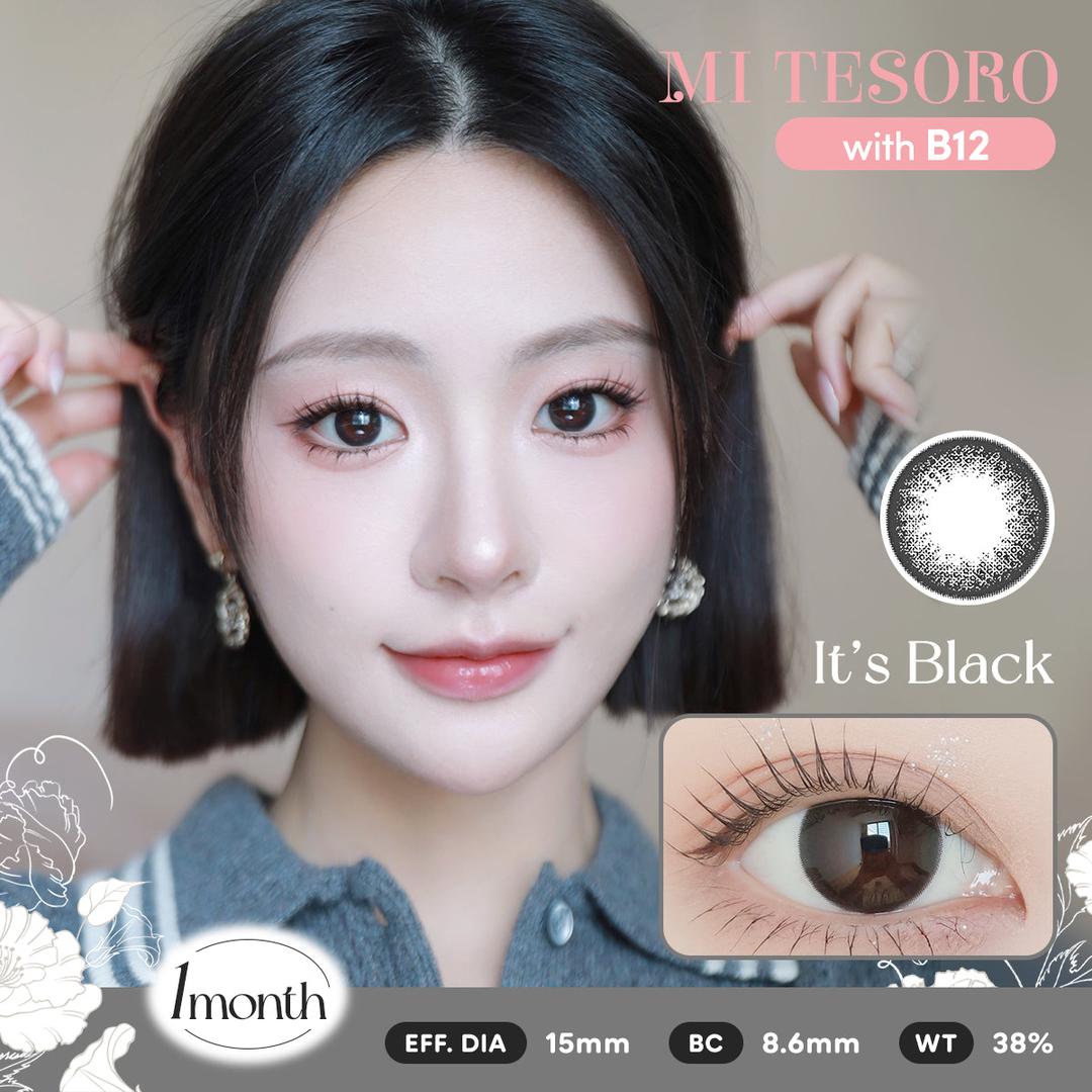 Its Black -Mi Tesoro Monthly Color Con 2pcs (Eff dia:15mm)