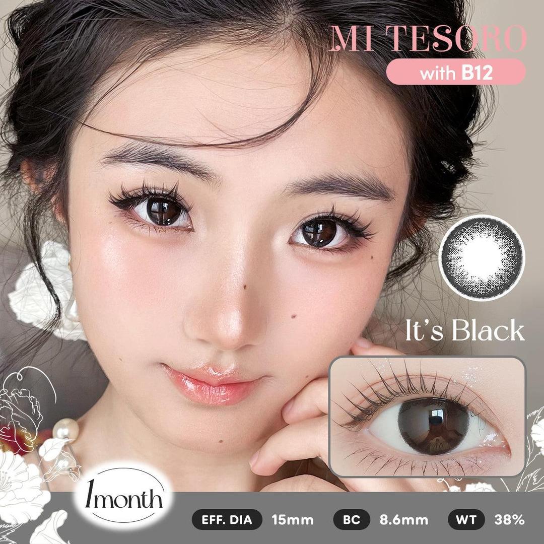 Its Black -Mi Tesoro Monthly Color Con 2pcs (Eff dia:15mm)
