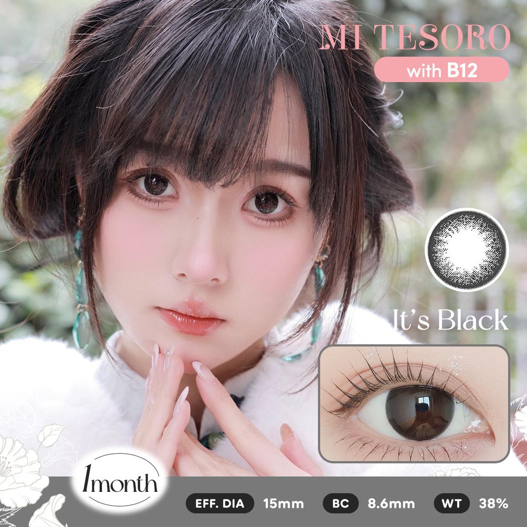 Its Black -Mi Tesoro Monthly Color Con 2pcs (Eff dia:15mm)