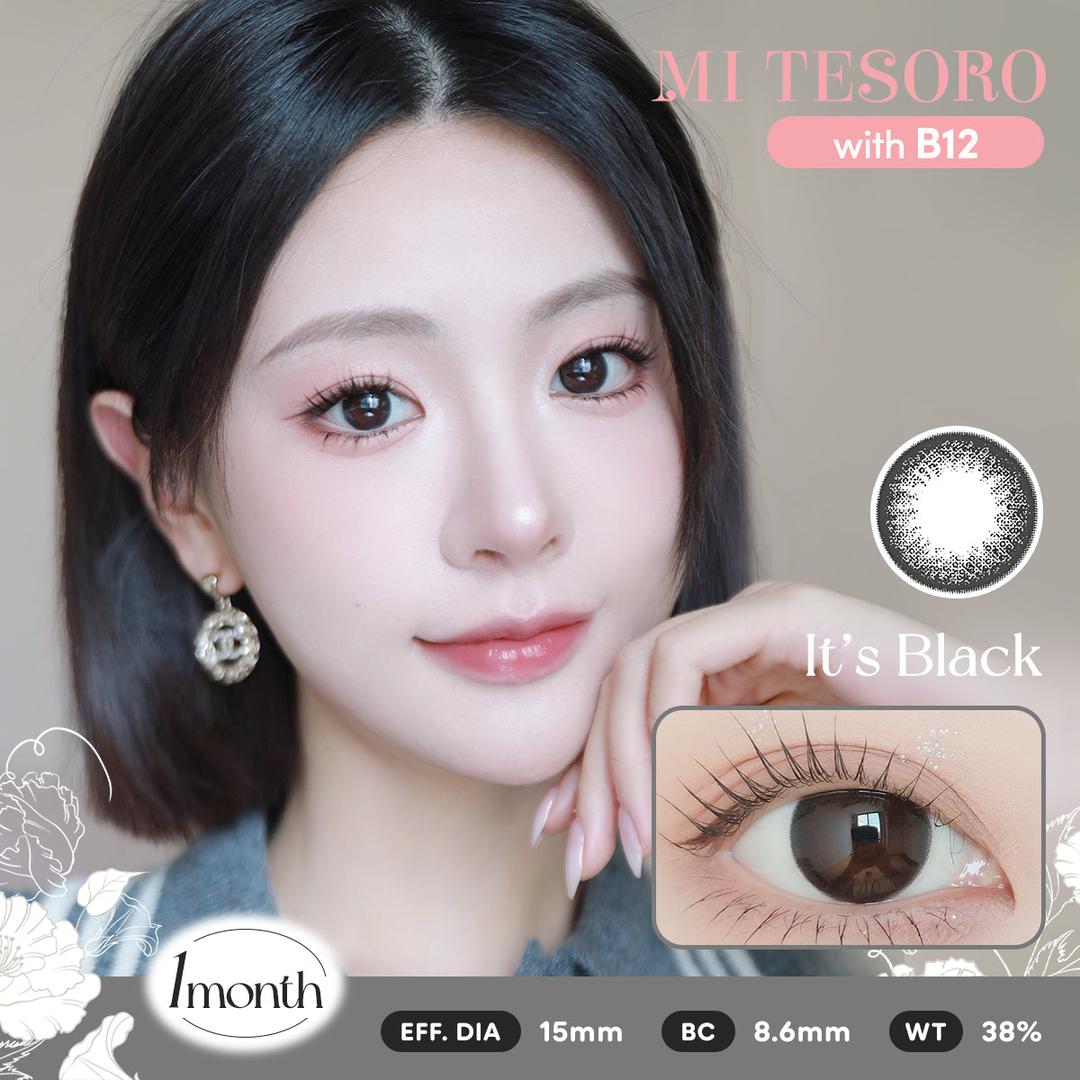 Its Black -Mi Tesoro Monthly Color Con 2pcs (Eff dia:15mm)