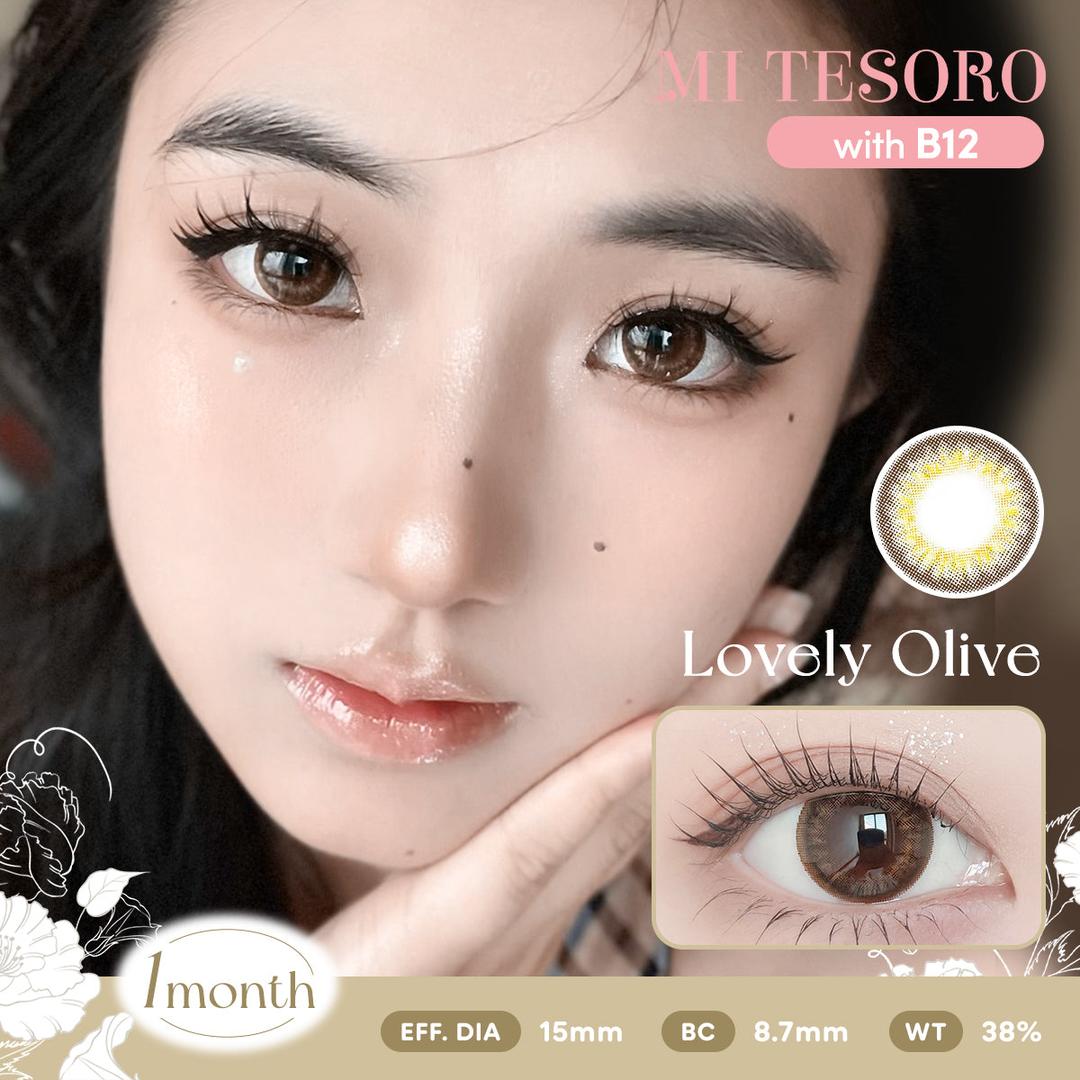 Lovely Olive-Mi Tesoro Monthly Color Con 2pcs (Eff Dia:15mm)