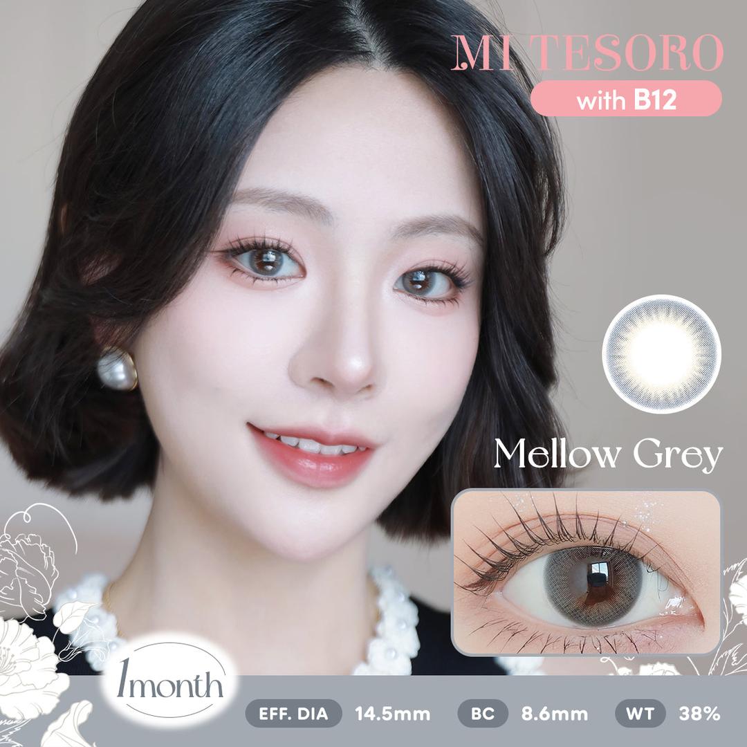 Mellow Grey-Mi Tesoro Monthly Color Con 2pcs (Eff dia:14.5mm)