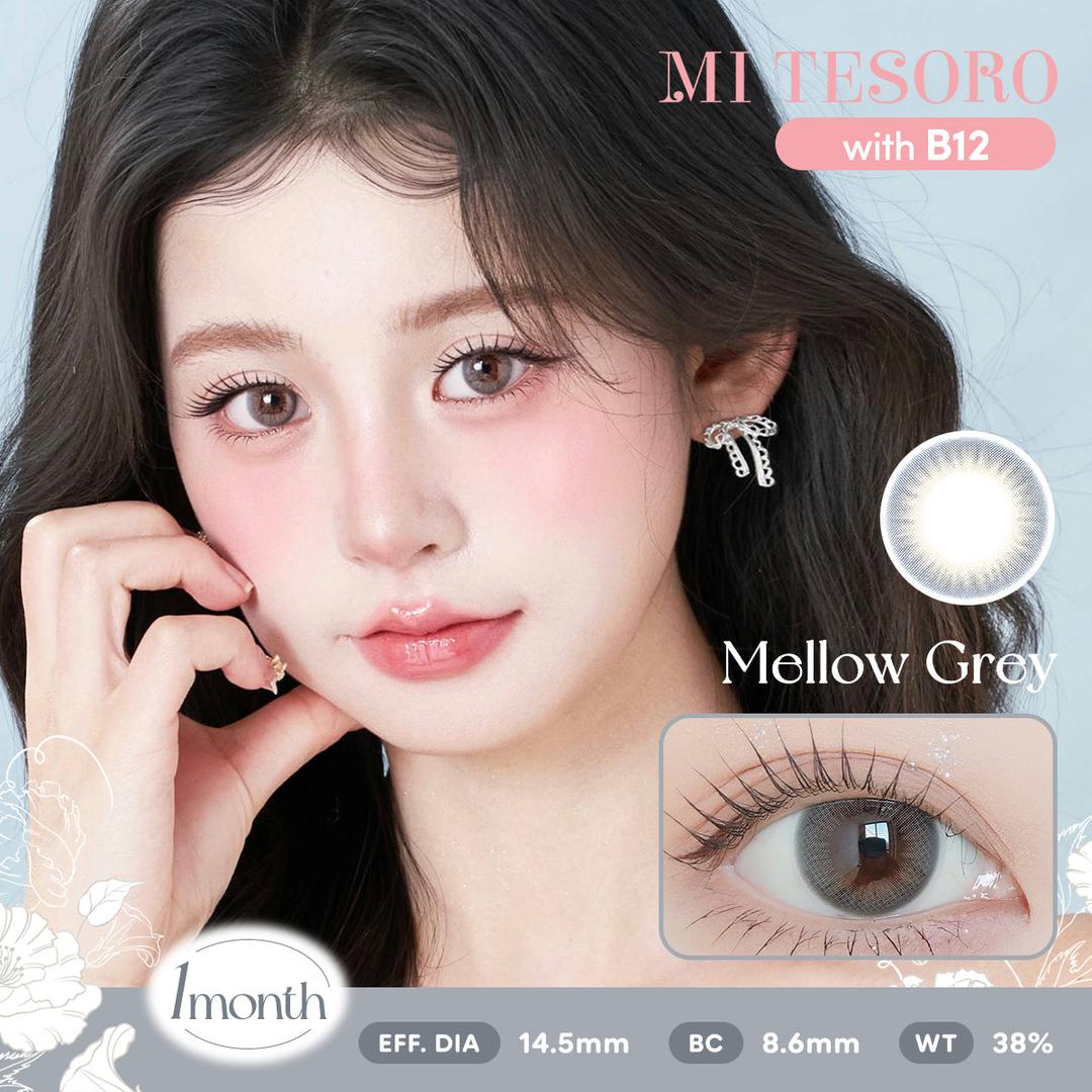 Mellow Grey-Mi Tesoro Monthly Color Con 2pcs (Eff dia:14.5mm)