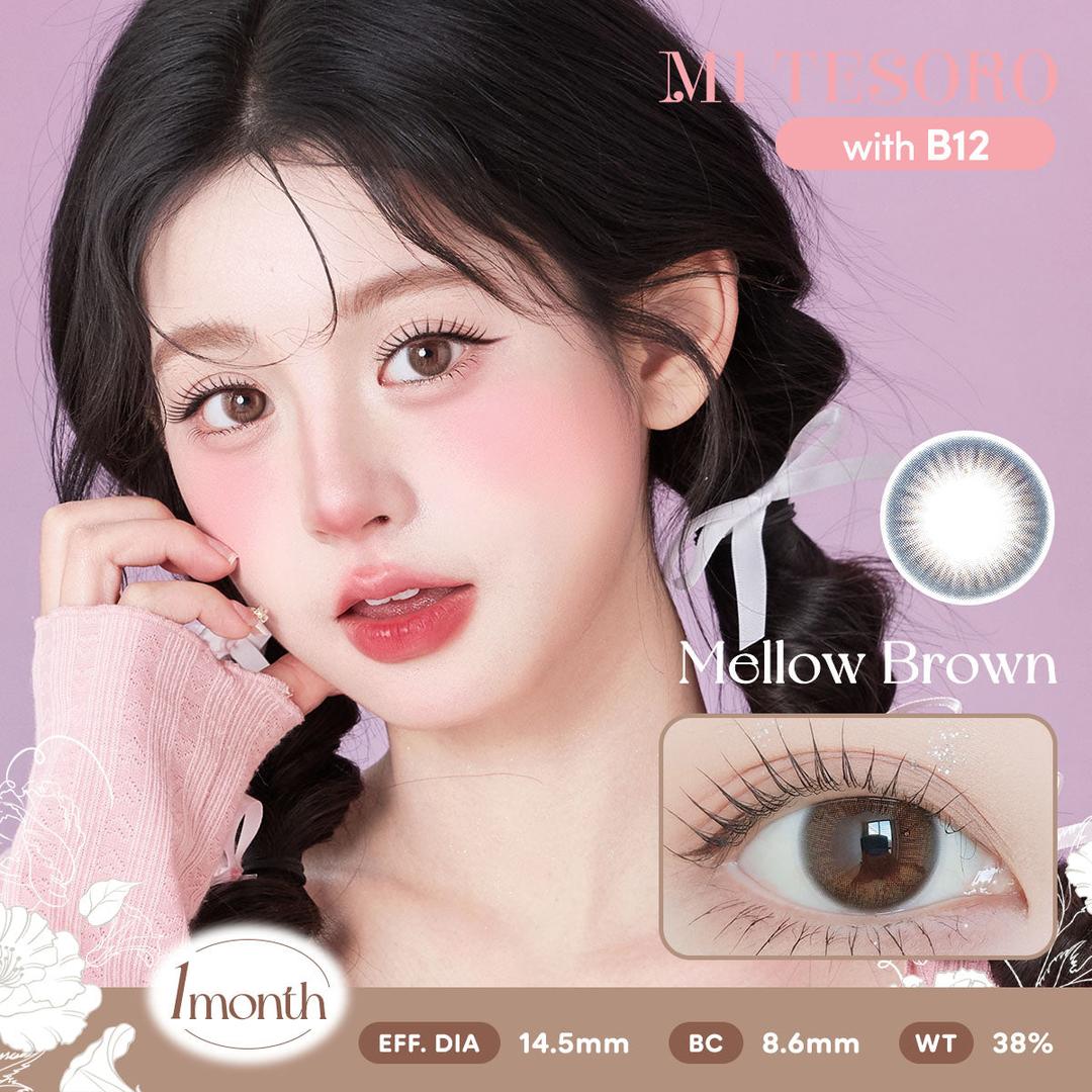 Mellow Brown-Mi Tesoro Monthly Color Con 2pcs (Eff dia:14.5mm)
