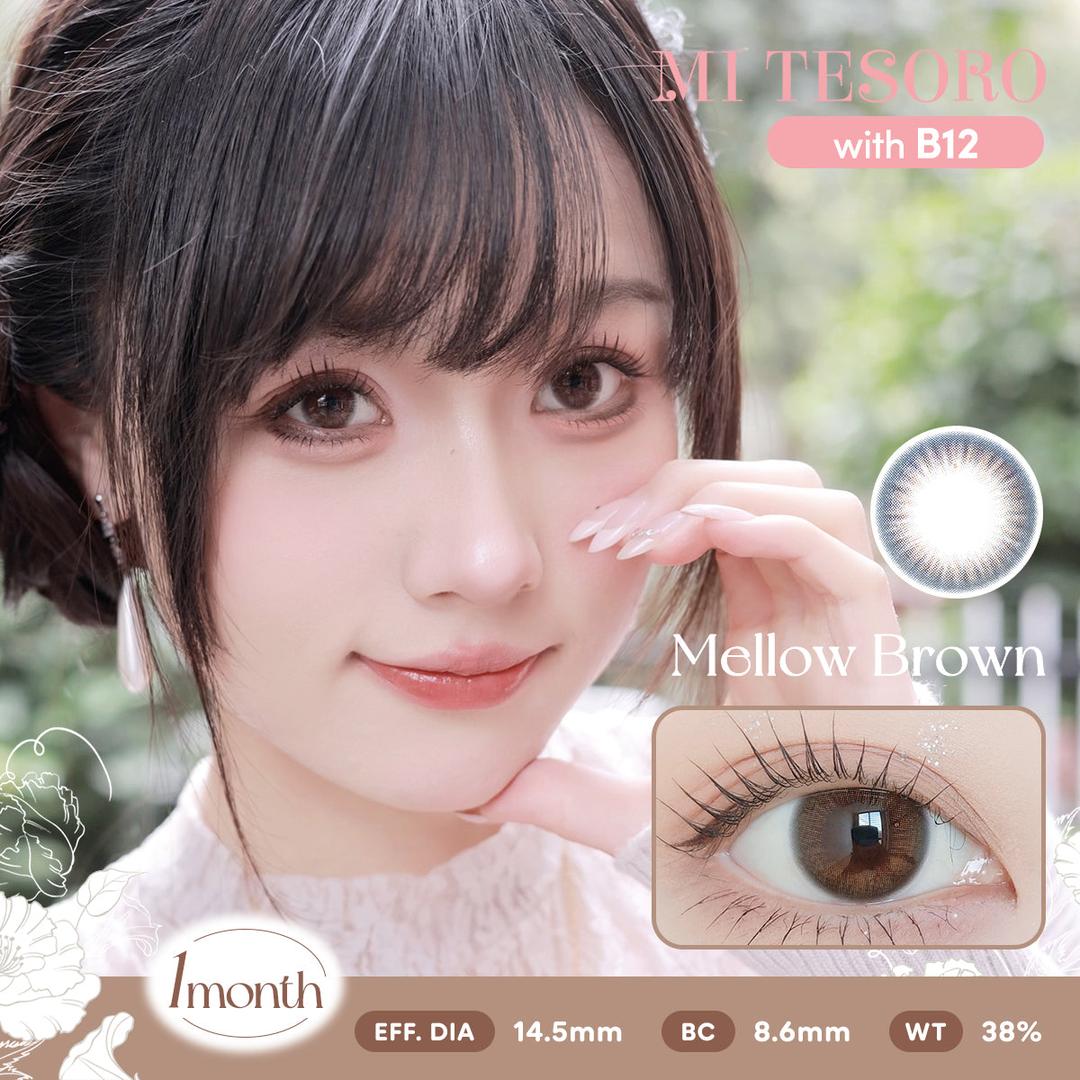 Mellow Brown-Mi Tesoro Monthly Color Con 2pcs (Eff dia:14.5mm)