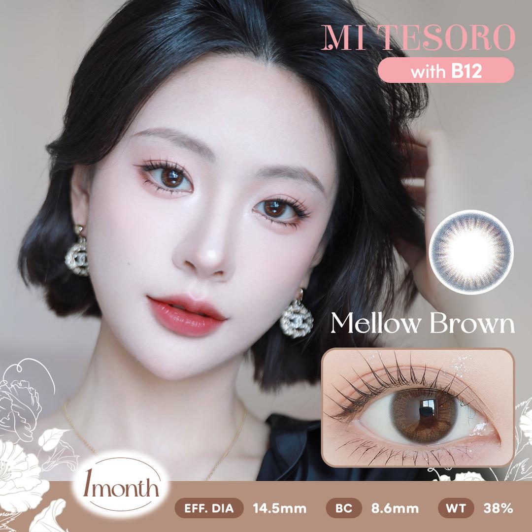 Mellow Brown-Mi Tesoro Monthly Color Con 2pcs (Eff dia:14.5mm)