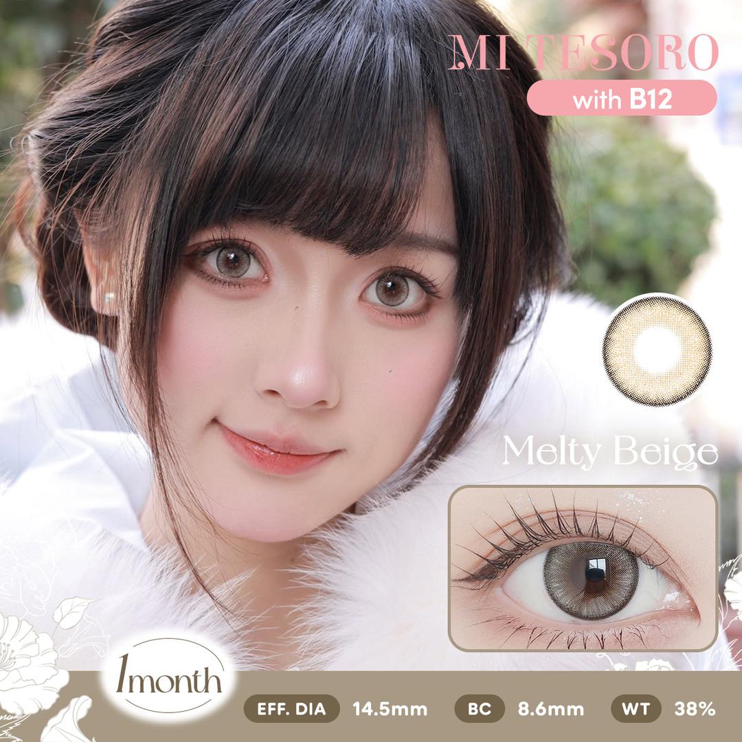 Melty Beige-Mi Tesoro Monthly Color Con 2pcs (Eff dia:14.5mm)