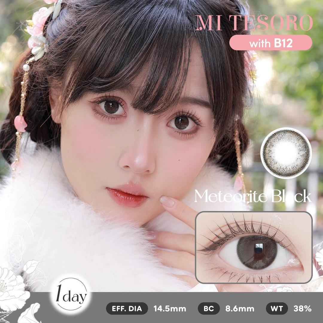 Meteorite Black-Mi Tesoro 1 Day Color Con 10pcs (Eff dia:14.5mm)