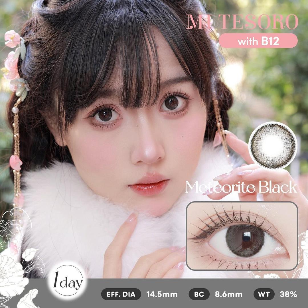 Meteorite Black-Mi Tesoro 1 Day Color Con 10pcs (Eff dia:14.5mm)