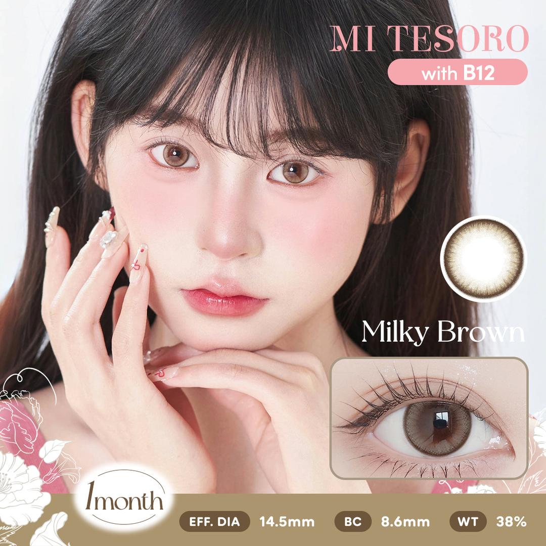 Milky Brown-Mi Tesoro Monthly Color Con 2pcs (Eff dia:14.5mm)