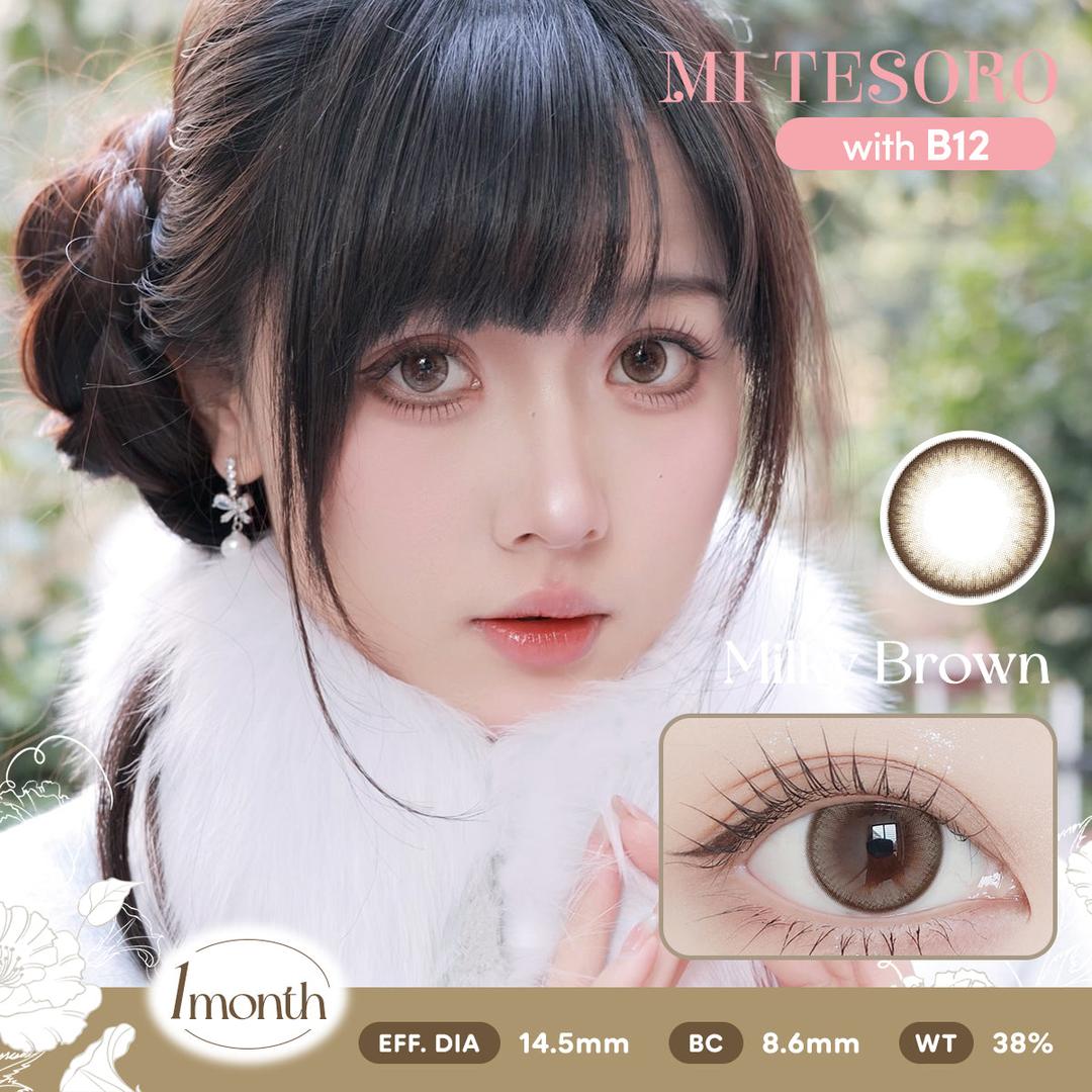 Milky Brown-Mi Tesoro Monthly Color Con 2pcs (Eff dia:14.5mm)