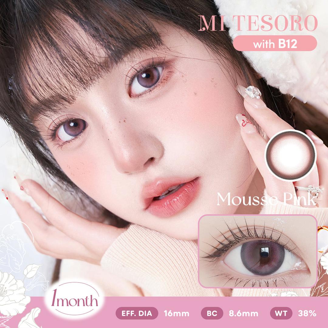 Mousse Pink-Mi Tesoro Monthly Color Con 2pcs (Eff dia:16mm)