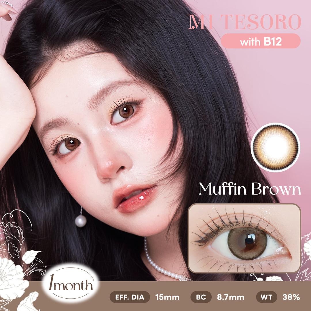 Muffin Brown-Mi Tesoro Monthly Color Con 2pcs (Eff dia:15mm)