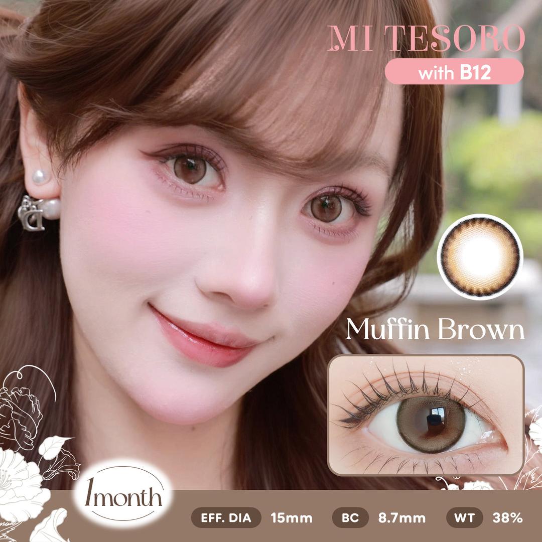 Muffin Brown-Mi Tesoro Monthly Color Con 2pcs (Eff dia:15mm)