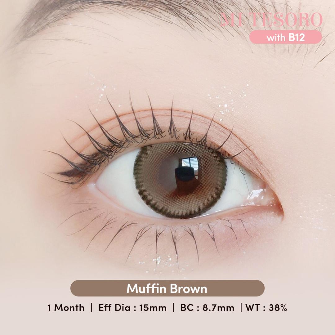 Muffin Brown-Mi Tesoro Monthly Color Con 2pcs (Eff dia:15mm)
