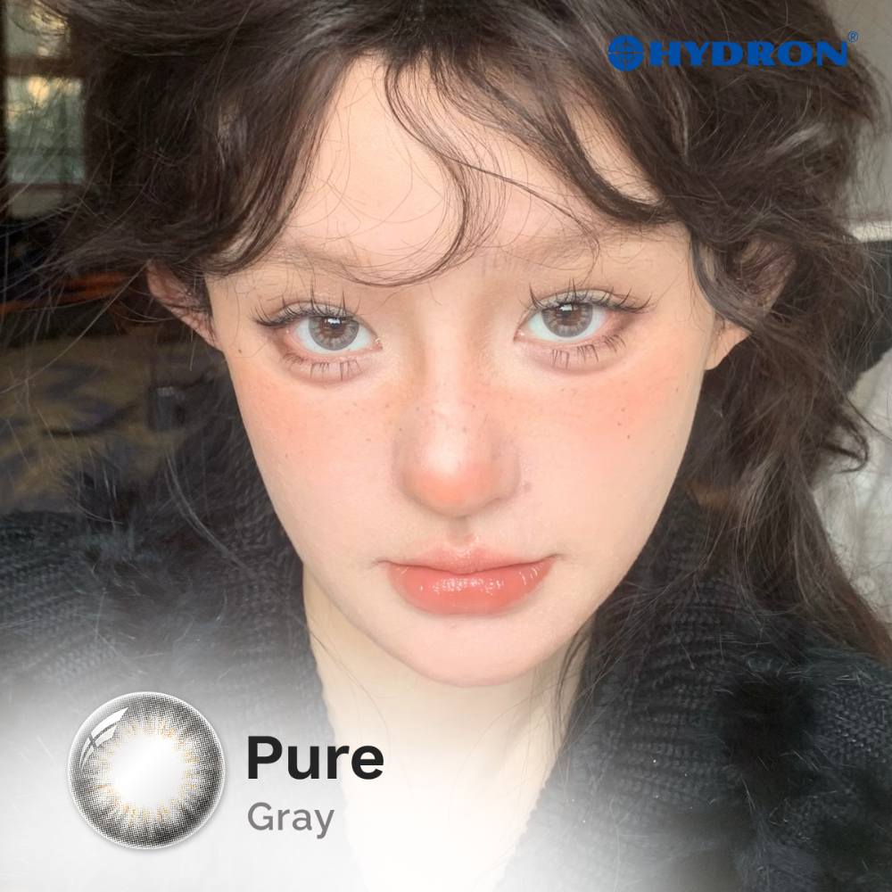 Pure Grey-Pure Plus Silicone Hydrogel 1 Day Color Contact Lens 10pcs (Eff dia:14.2mm)