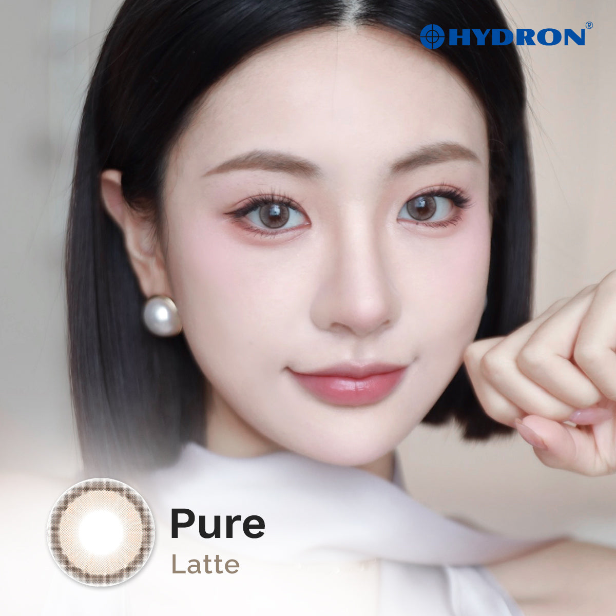 Pure Latte -Pure Plus Silicone Hydrogel 1 Day Color Contact Lens 10pcs (Eff dia:14.2mm)