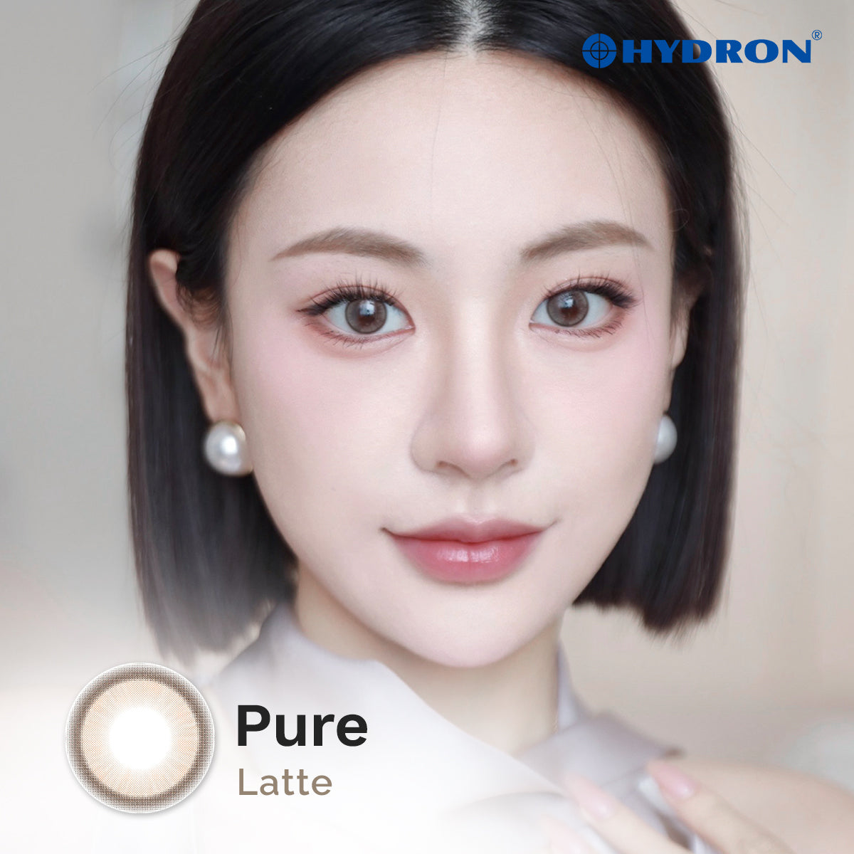 Pure Latte -Pure Plus Silicone Hydrogel 1 Day Color Contact Lens 10pcs (Eff dia:14.2mm)