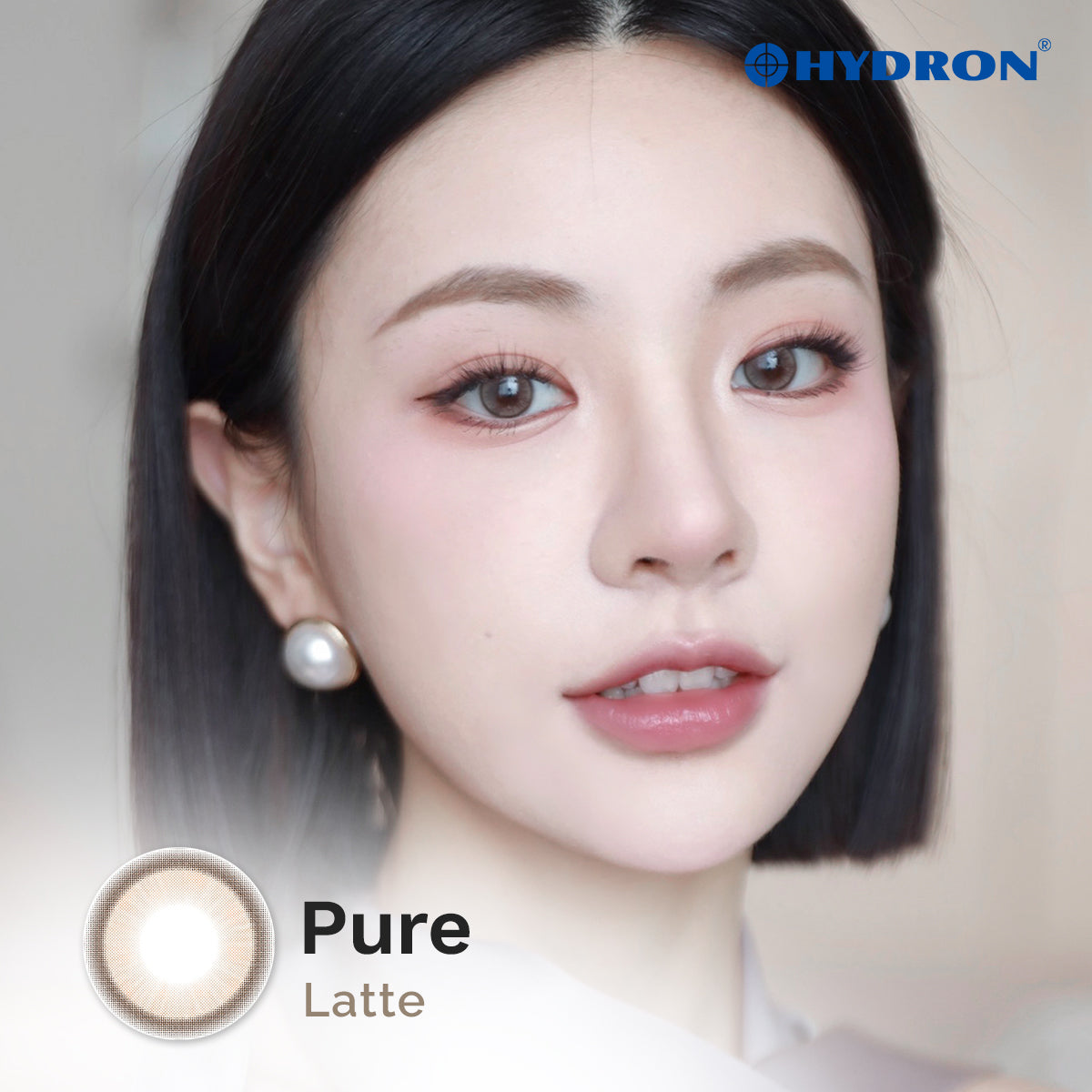 Pure Latte -Pure Plus Silicone Hydrogel 1 Day Color Contact Lens 10pcs (Eff dia:14.2mm)