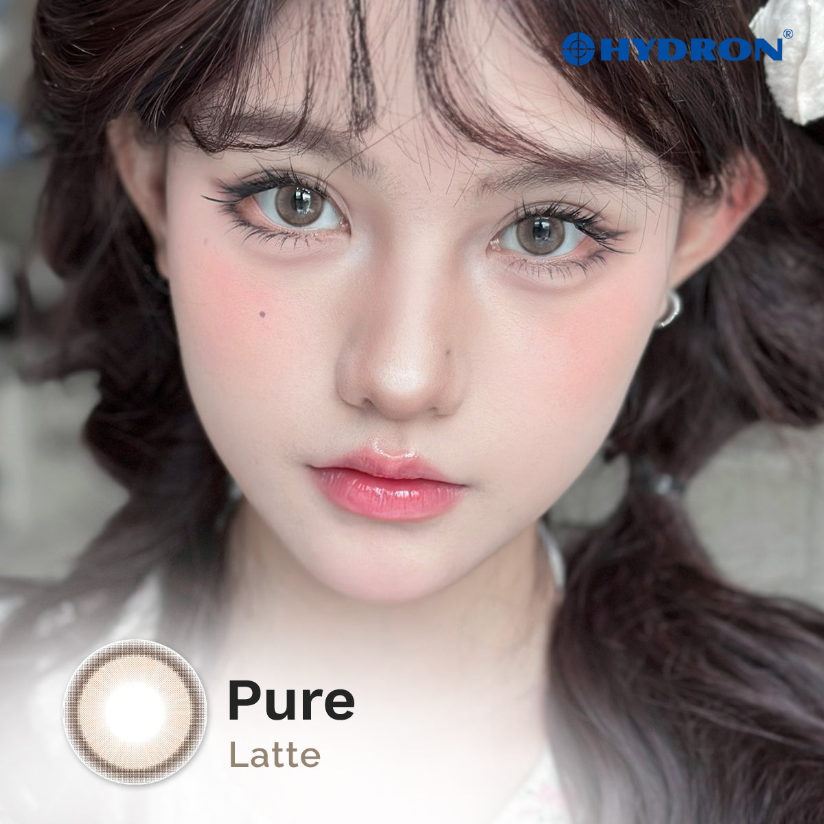Pure Latte -Pure Plus Silicone Hydrogel 1 Day Color Contact Lens 10pcs (Eff dia:14.2mm)
