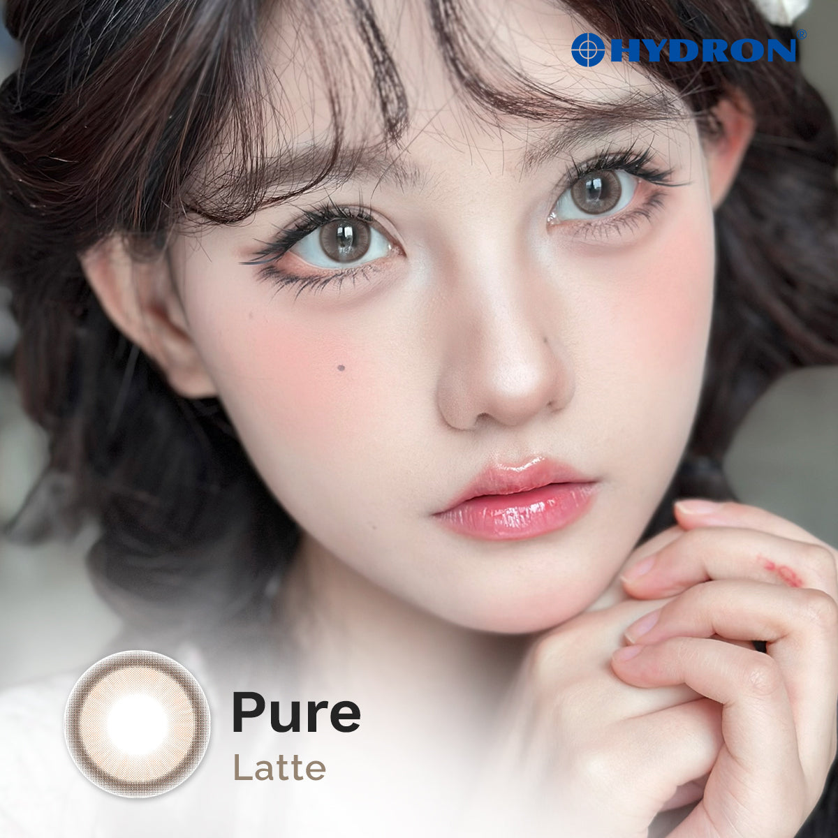 Pure Latte -Pure Plus Silicone Hydrogel 1 Day Color Contact Lens 10pcs (Eff dia:14.2mm)