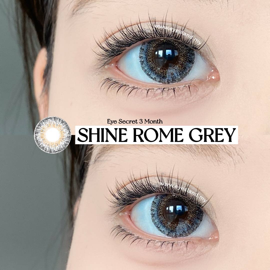 Shine Rome Grey-Eye Secret 38% 3 Month Color Lens 2pcs (Eff dia:15mm)