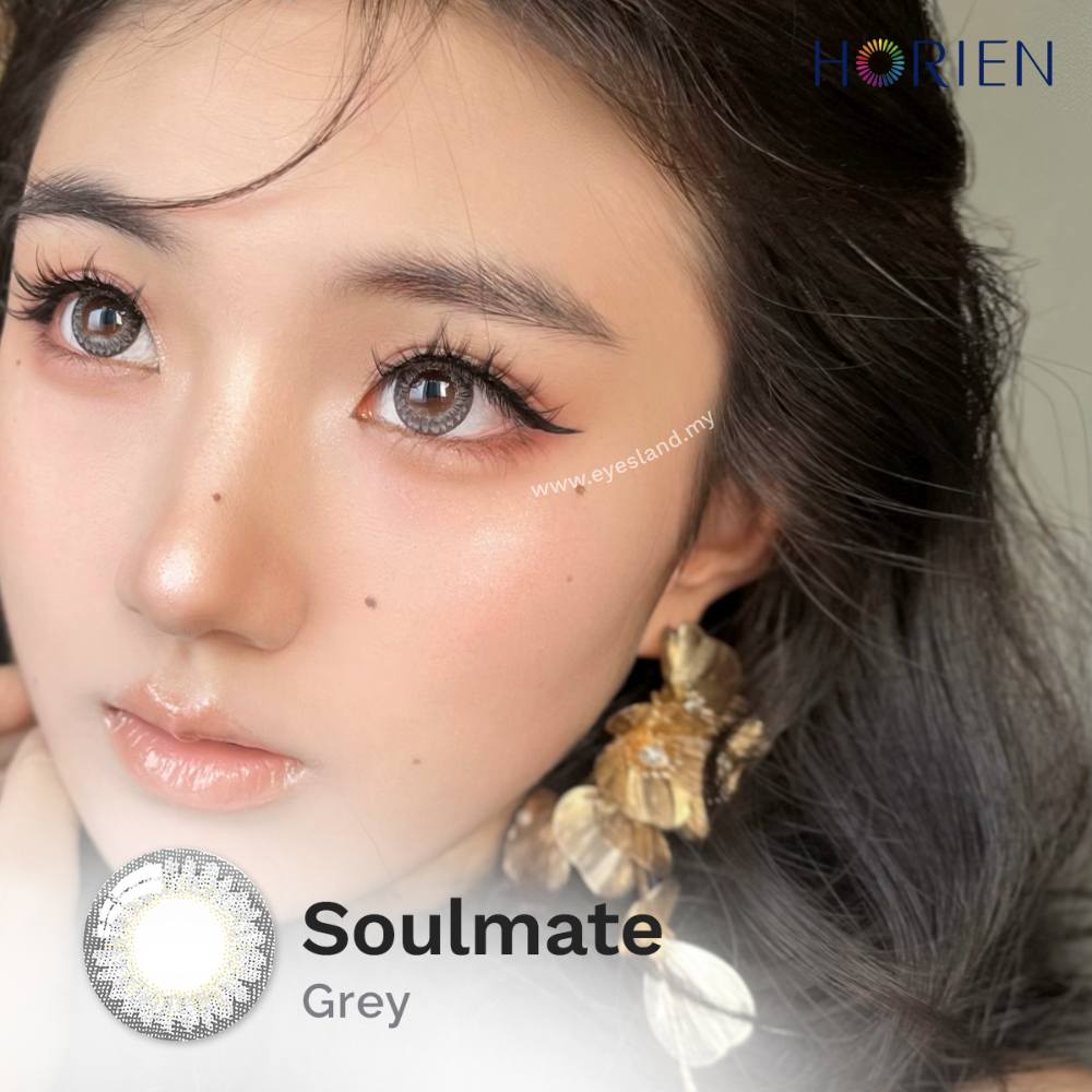 Soulmate Grey-Kira-Kira Monthly Color Lens 2pcs (Eff dia:14.5mm)