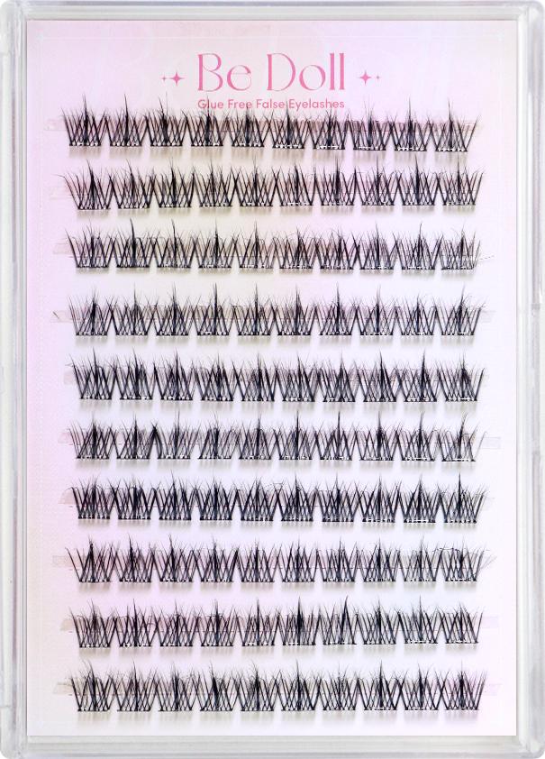 【Large size】Be Doll Glue free False Eyelashes - Style H F75 5D婴儿绒