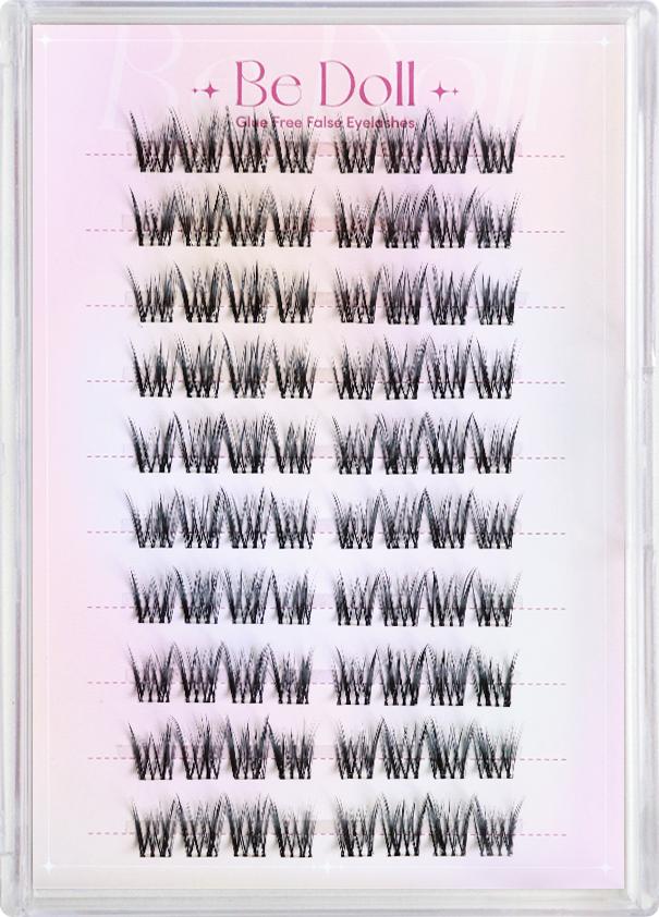 【Large size】Be Doll Glue free False Eyelashes - Style M 无梗沙丘