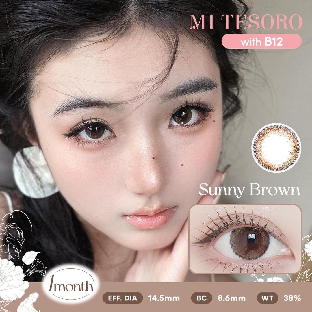 Sunny Brown-Mi Tesoro Monthly Color Con 2pcs (Eff dia:14.5mm)