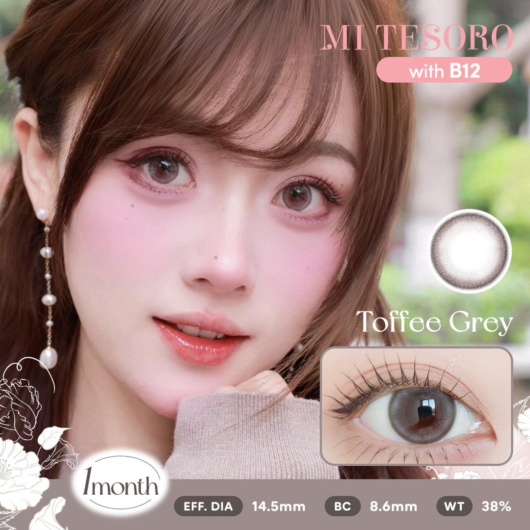 Toffee Grey -Mi Tesoro Monthly Color Con 2pcs (Eff dia:14.5mm)