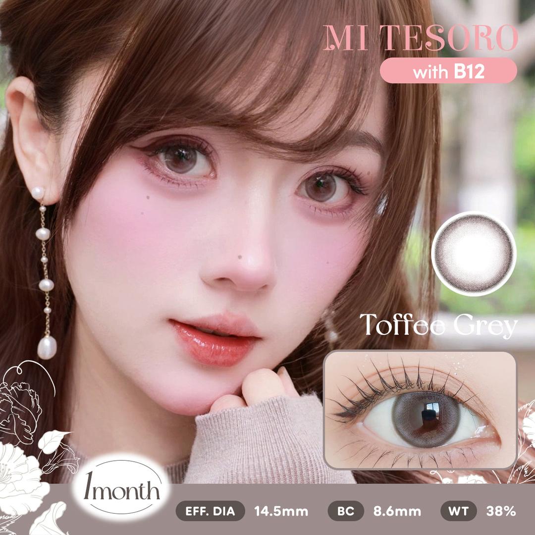 Toffee Grey -Mi Tesoro Monthly Color Con 2pcs (Eff dia:14.5mm)