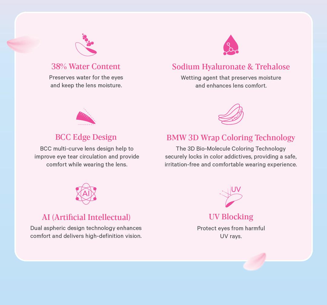 (Pre-order) Ash Caramel-Eye Secret 38% 1 Day Color Lenses 10pcs