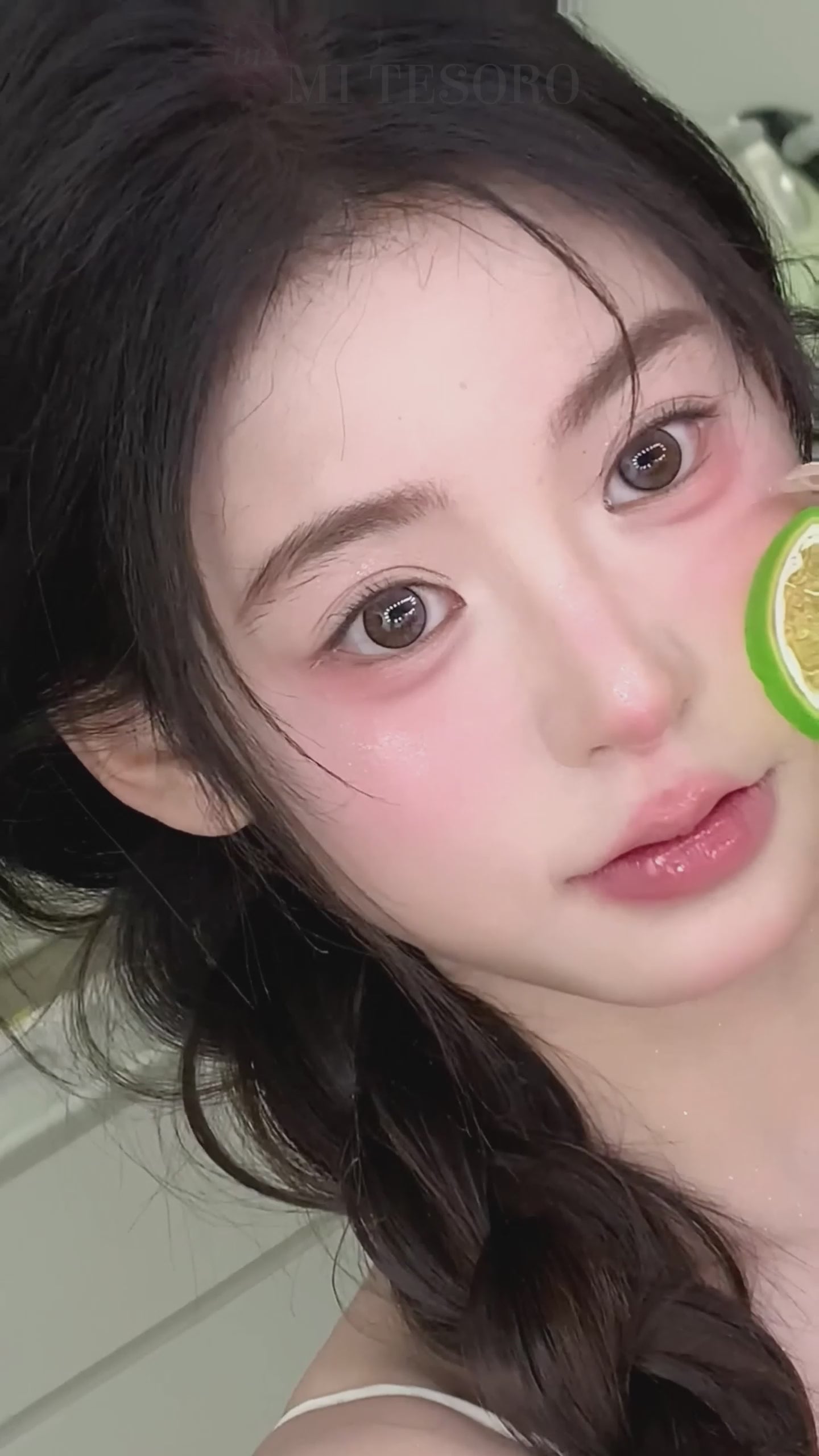 Sparkling Grey-Mi Tesoro Monthly Color Con 2pcs (Eff dia:14.5mm)