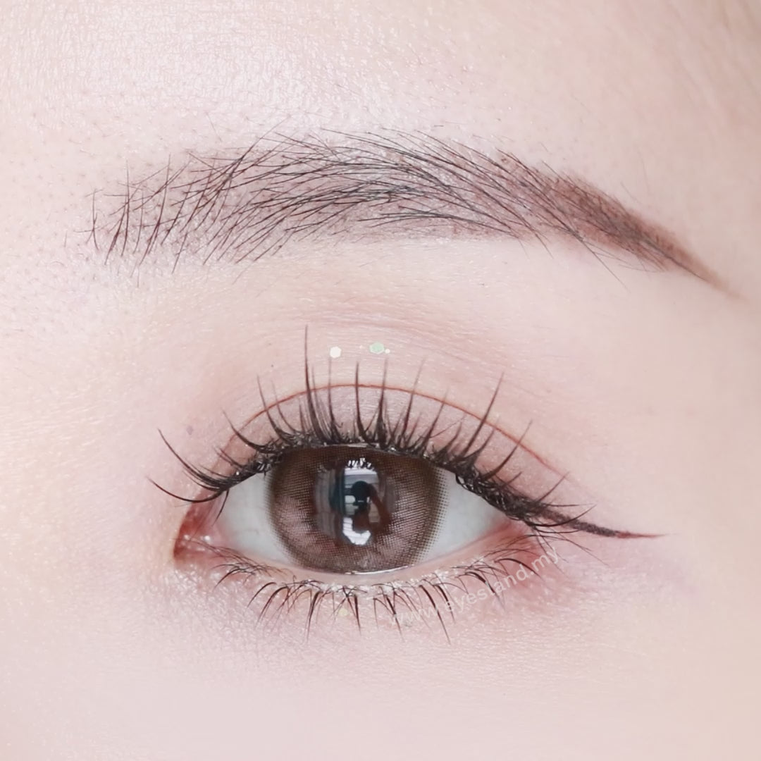 Whip Cream Brown-Mi Tesoro Monthly Color Con 2pcs(Eff dia:14.5mm)