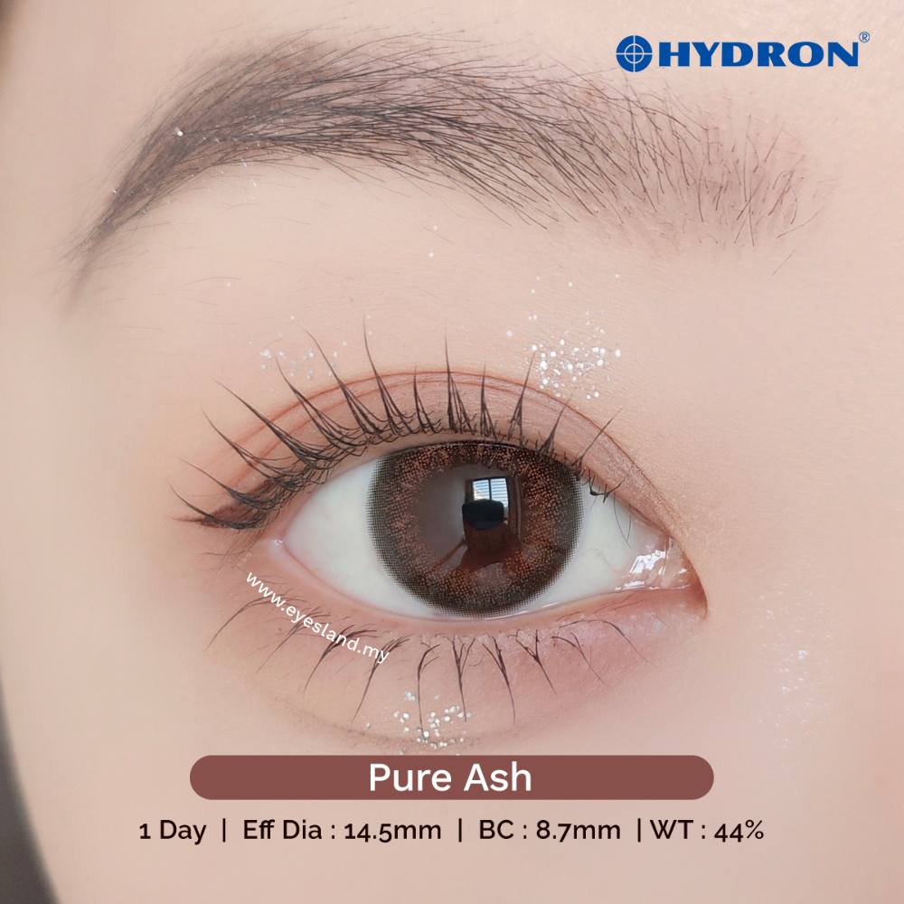 Pure Ash-Pure Plus Silicone Hydrogel 1 Day Color Contact Lens 10pcs (Eff dia:14.5mm)